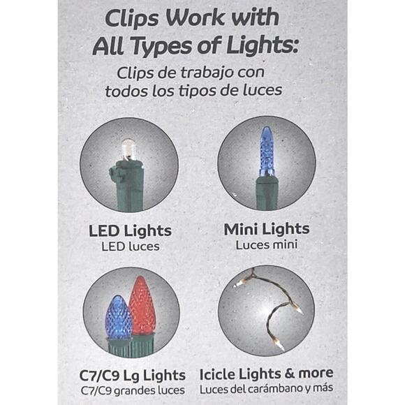 Universal Light Clips C7, C9, LED, Icicle, and Mini 100 Clips Brand New In Box - Picture 6 of 7